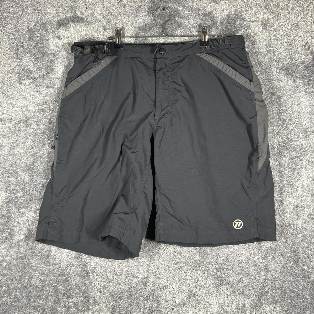 Novarra Shorts Mens 30 Black Biker Athletic Microfiber Stretch 11 Inseam